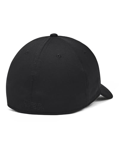 Under Armour Men's Blitzing Cap Stretch Fit, (002) Black / / Black, Large/X-Large