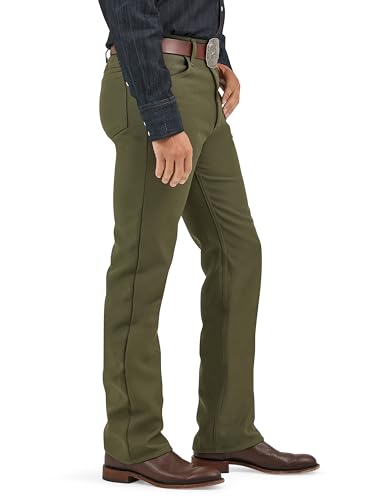 Wrangler Men's Wrancher Dress Jeans, Green Leaf