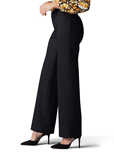 Lee Women's Ultra Lux Comfort with Flex Motion Trouser Pant Black 12 Medium