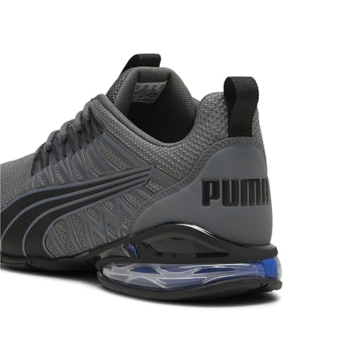 PUMA Mens Voltaic Evo Cross Trainer, Cool Dark Gray-PUMA Mens Black-Cool Cobalt, 10.5