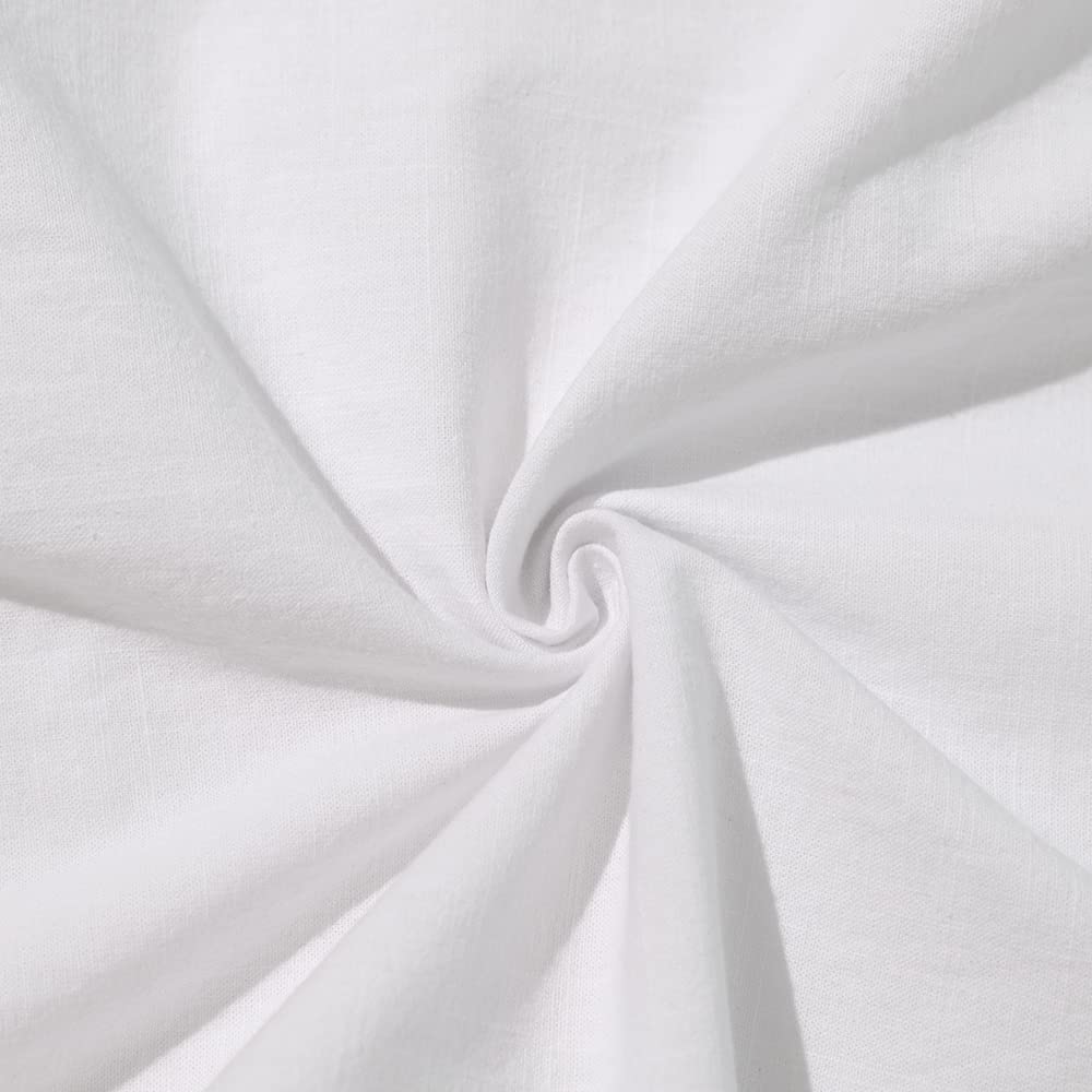 Mens Casual Long Sleeve Cotton Linen Shirts Buttons Down Solid Plain Roll-Up Sleeve Summer Beach Shirts