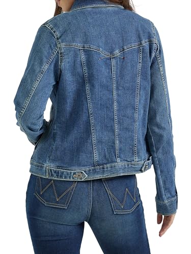 Wrangler Authentics Women's Stretch Denim Jacket, Blue, Large