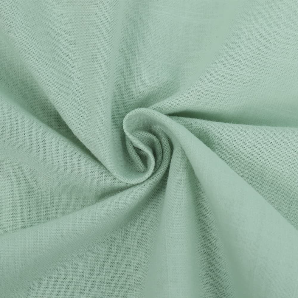 Mens Casual Long Sleeve Cotton Linen Shirts Buttons Down Solid Plain Roll-Up Sleeve Summer Beach Shirts