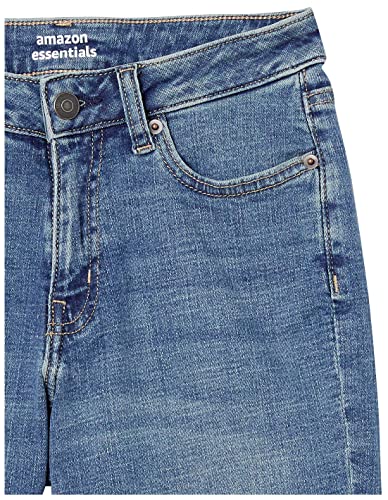 Amazon Essentials Women's Mid-Rise Slim fit Denim Bermuda Shorts with Pockets, Medium Wash, Size 16