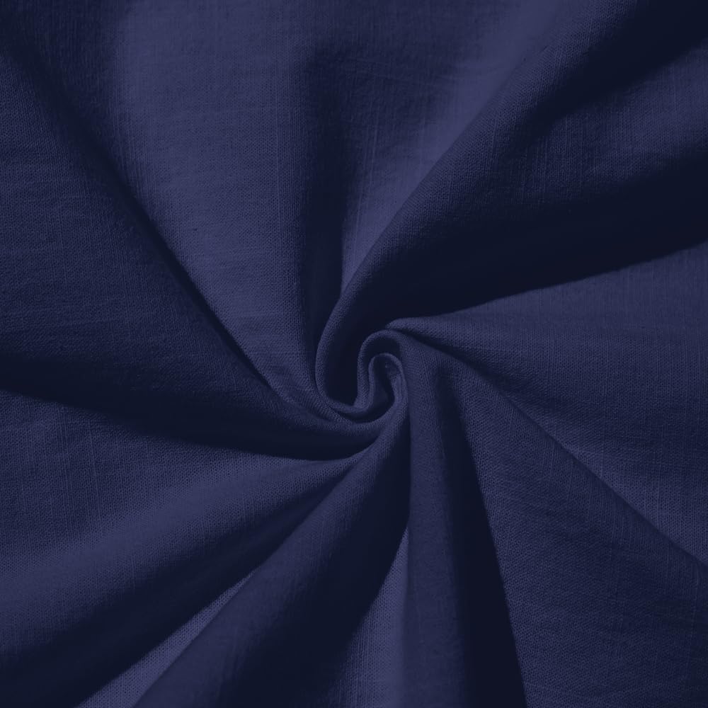 Mens Casual Long Sleeve Cotton Linen Shirts Buttons Down Solid Plain Roll-Up Sleeve Summer Beach Shirts