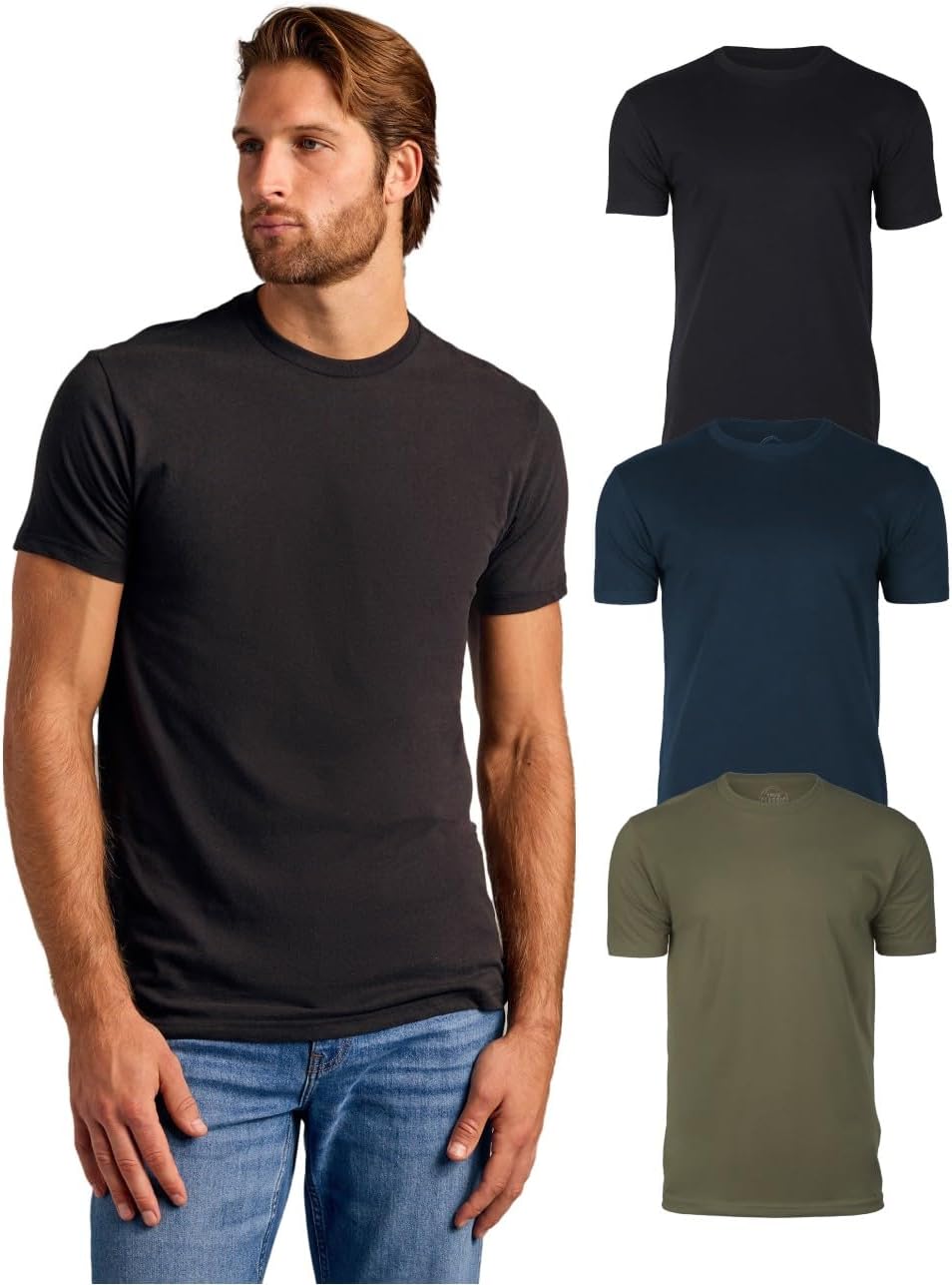 True Classic Mens T-Shirts - Short Sleeve Crew Neck Plain Novelty T Shirt for Men