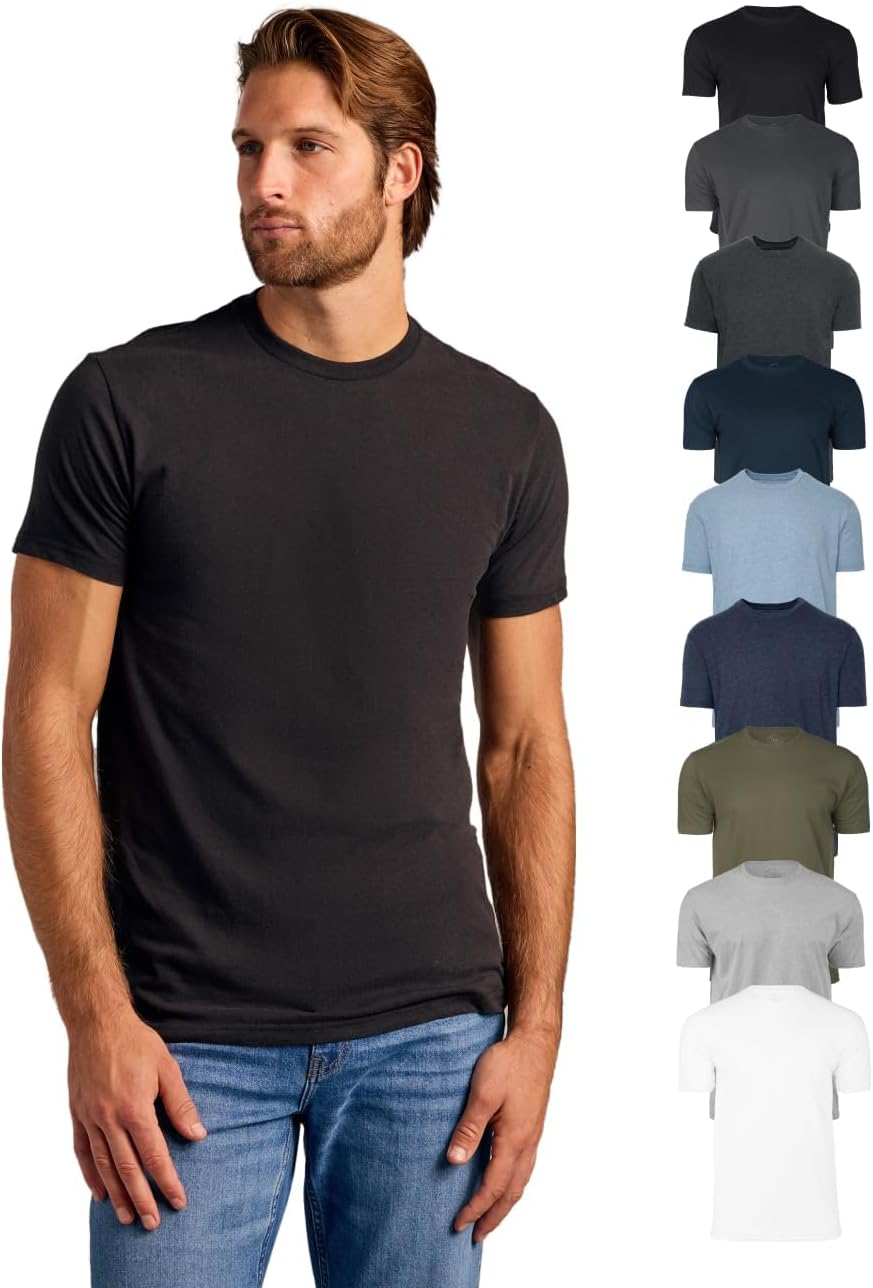 True Classic Mens T-Shirts - Short Sleeve Crew Neck Plain Novelty T Shirt for Men