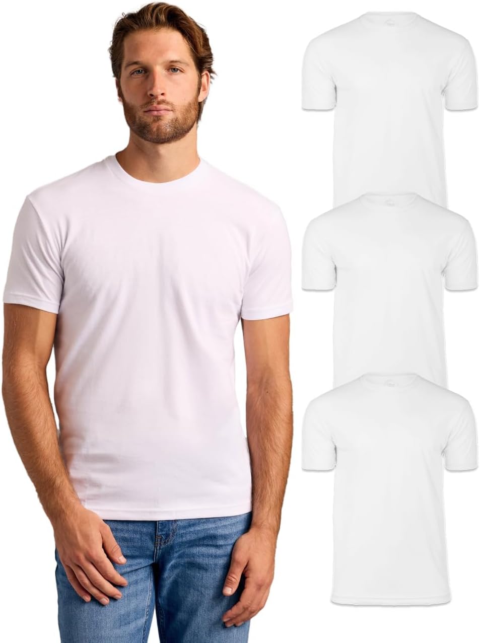 True Classic Mens T-Shirts - Short Sleeve Crew Neck Plain Novelty T Shirt for Men