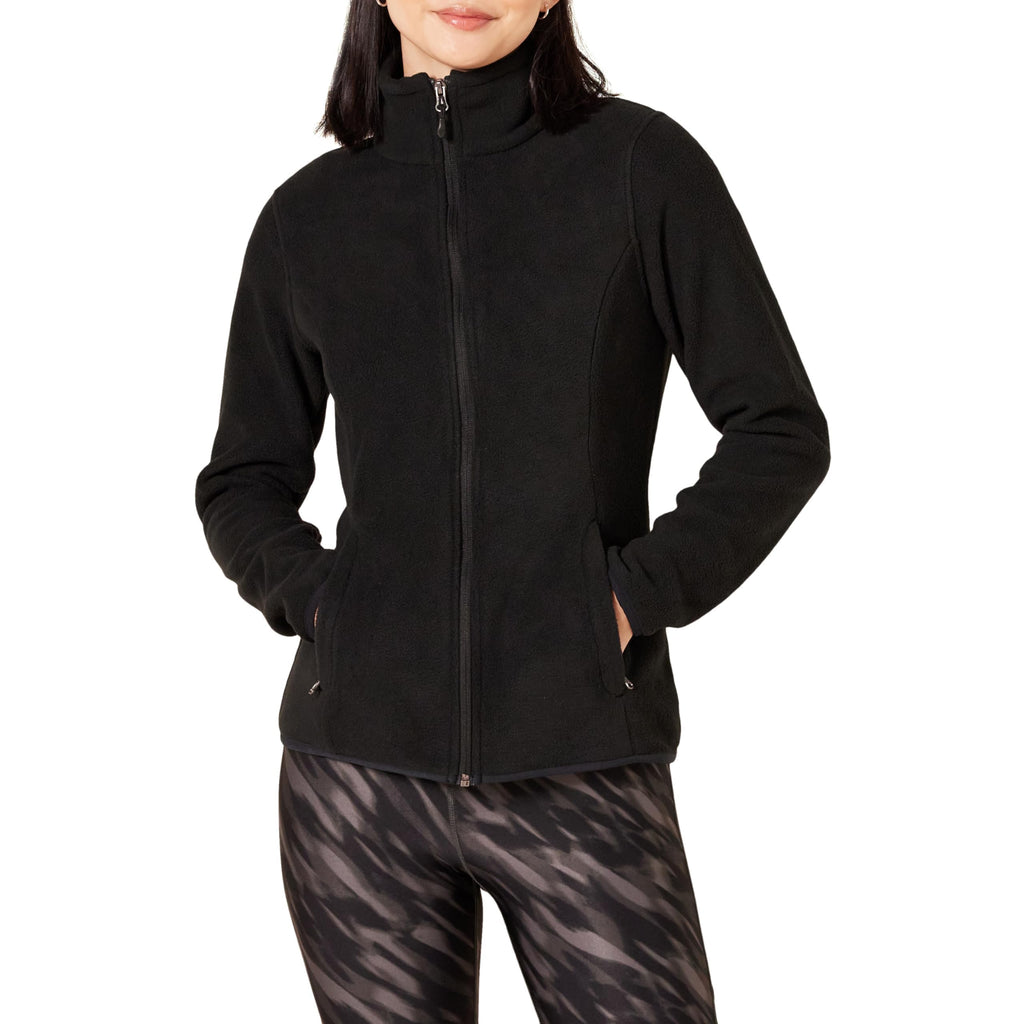 Amazon Essentials Women's Classic-Fit Full-Zip Polar Soft Fleece Jacket (Available in Plus Size), Black, X-Large