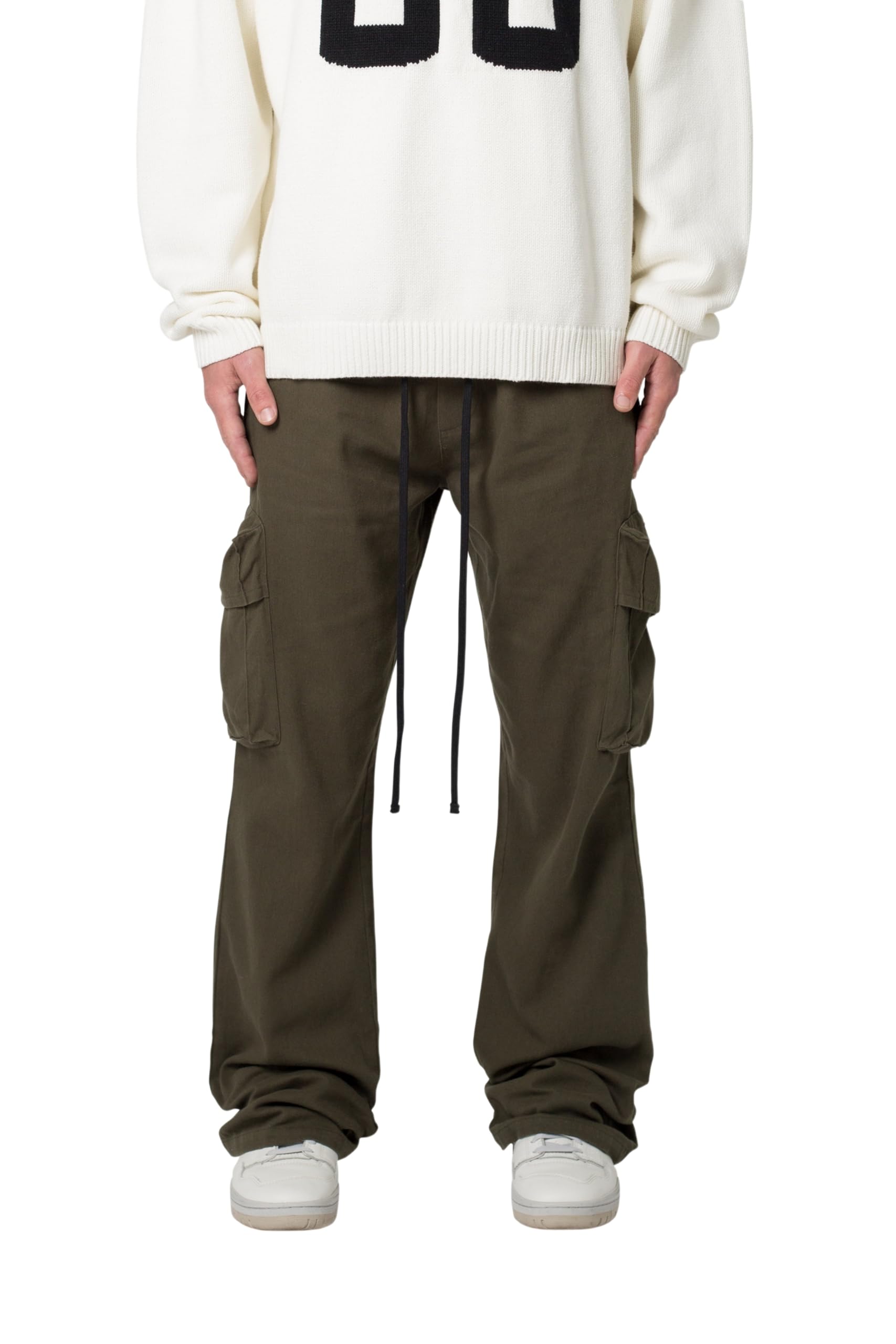 mnml Men's Ultra Baggy Vintage Cargo Pant, Green