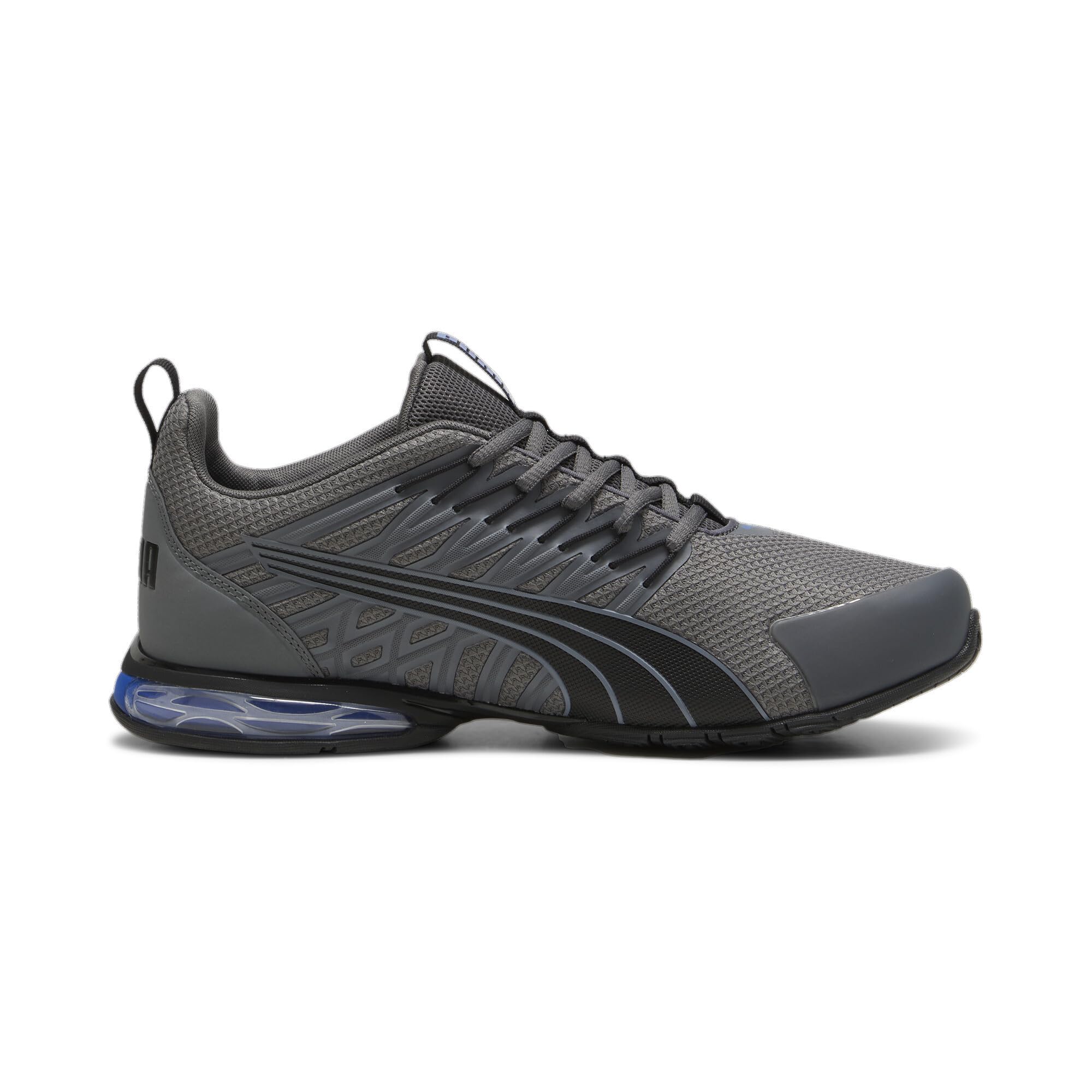 PUMA Mens Voltaic Evo Cross Trainer, Cool Dark Gray-PUMA Mens Black-Cool Cobalt, 10.5