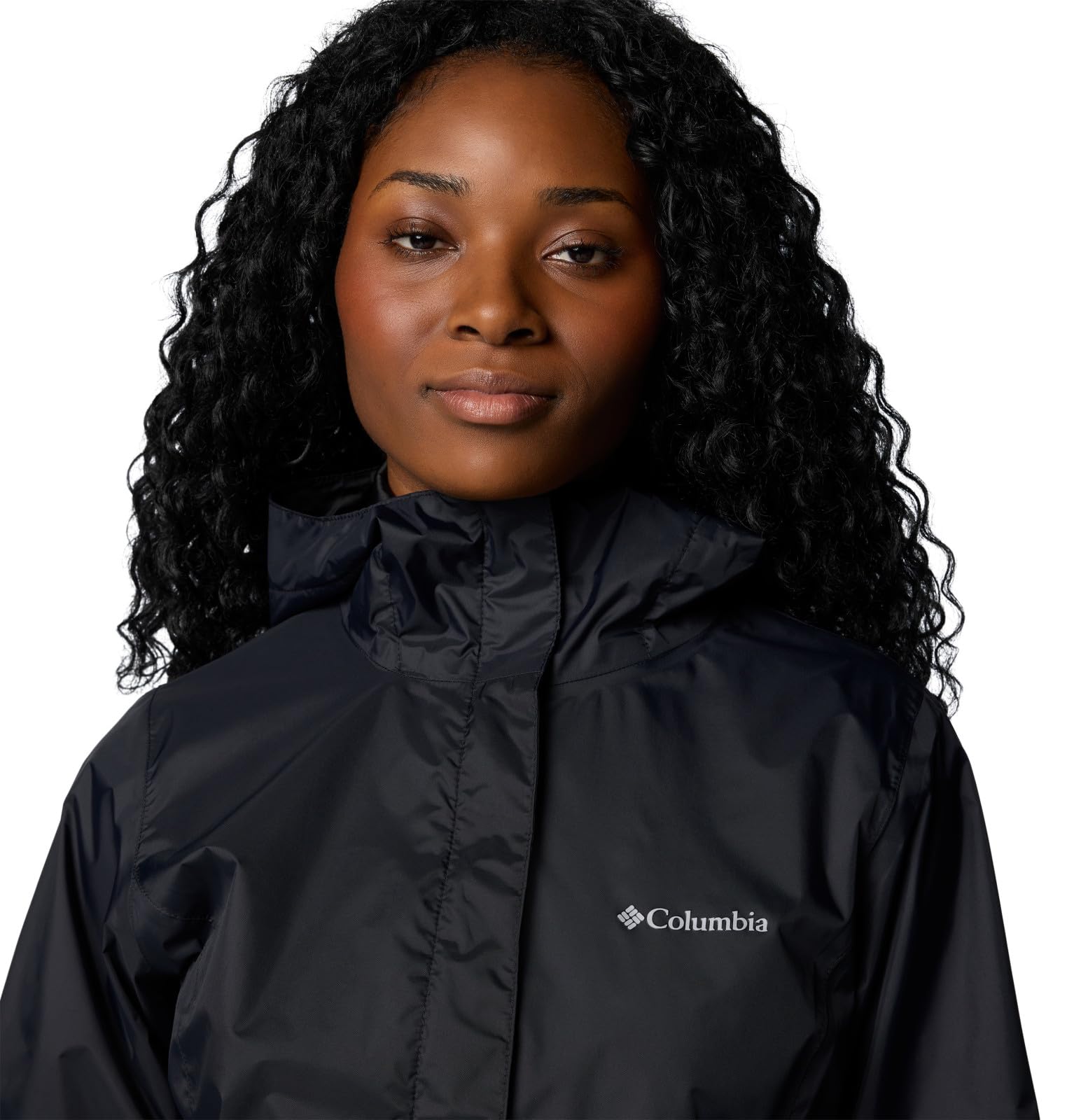 Columbia Womens Arcadia II Waterproof Rain Jacket, Black, Medium