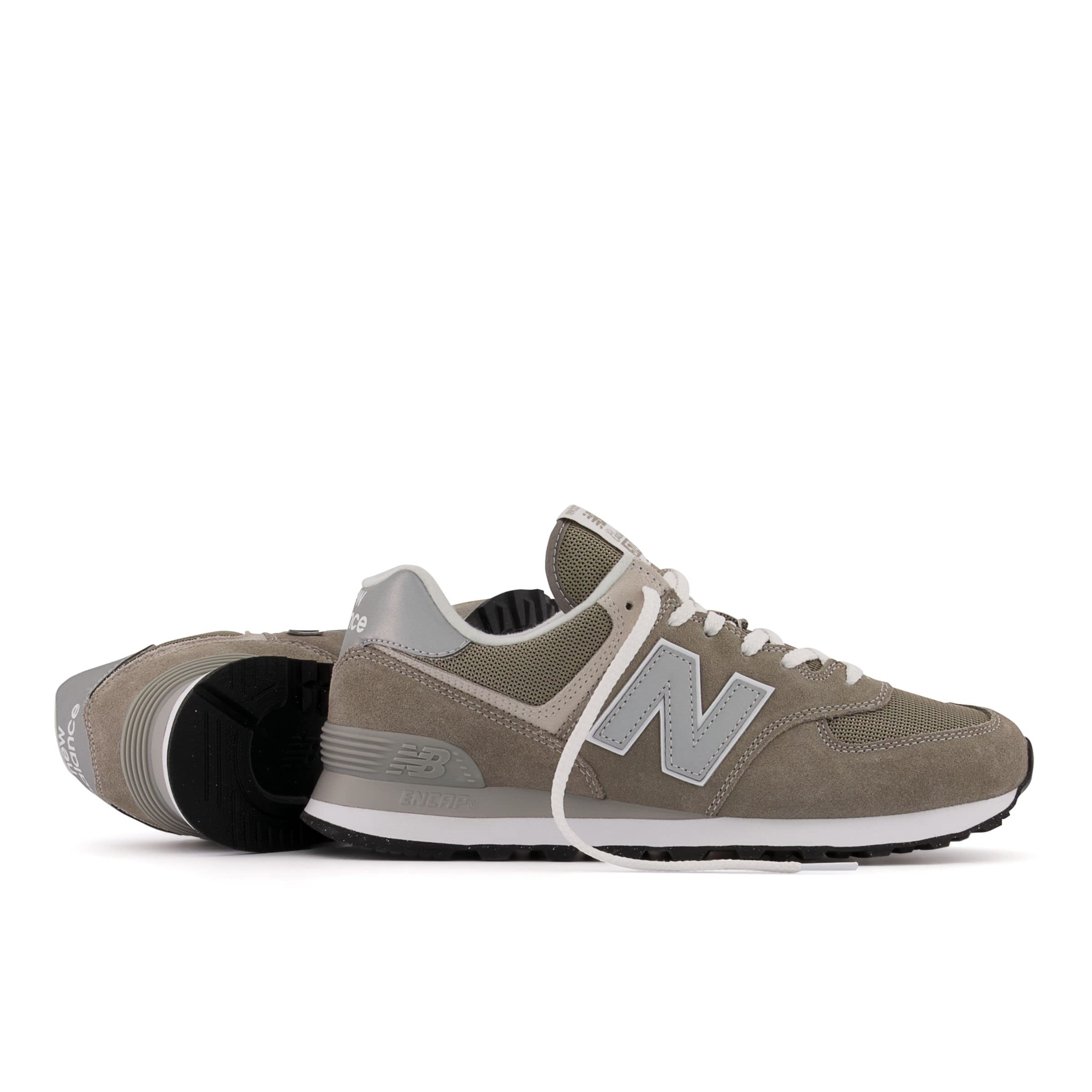 New Balance Men's 574 Core Sneaker, Grey/White, 10.5