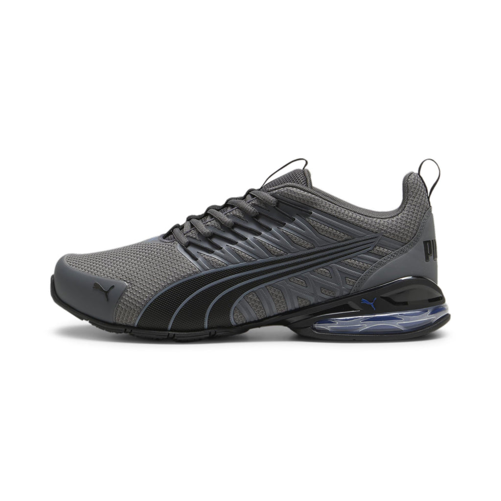 PUMA Mens Voltaic Evo Cross Trainer, Cool Dark Gray-PUMA Mens Black-Cool Cobalt, 10.5