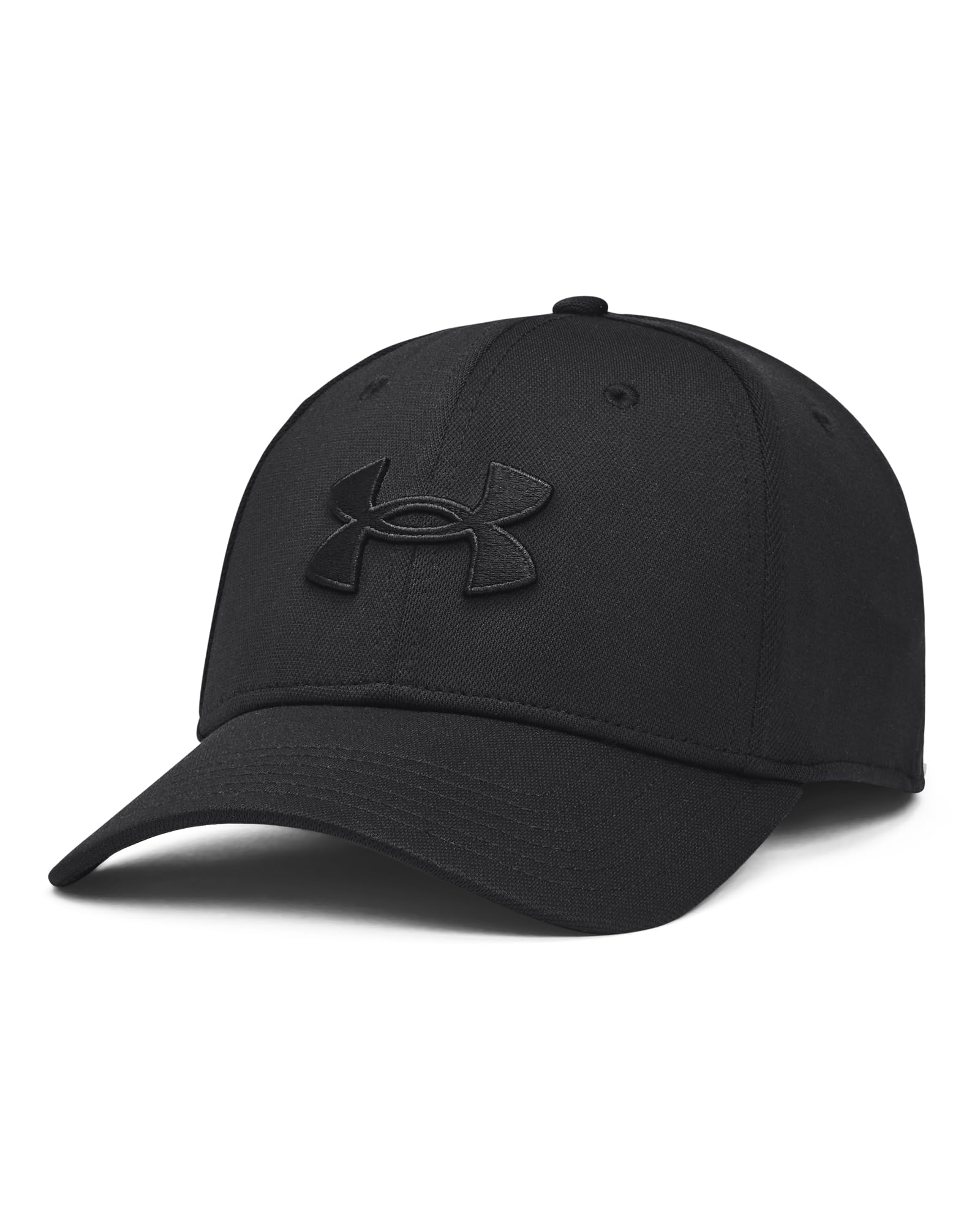 Under Armour Men's Blitzing Cap Stretch Fit, (002) Black / / Black, Large/X-Large