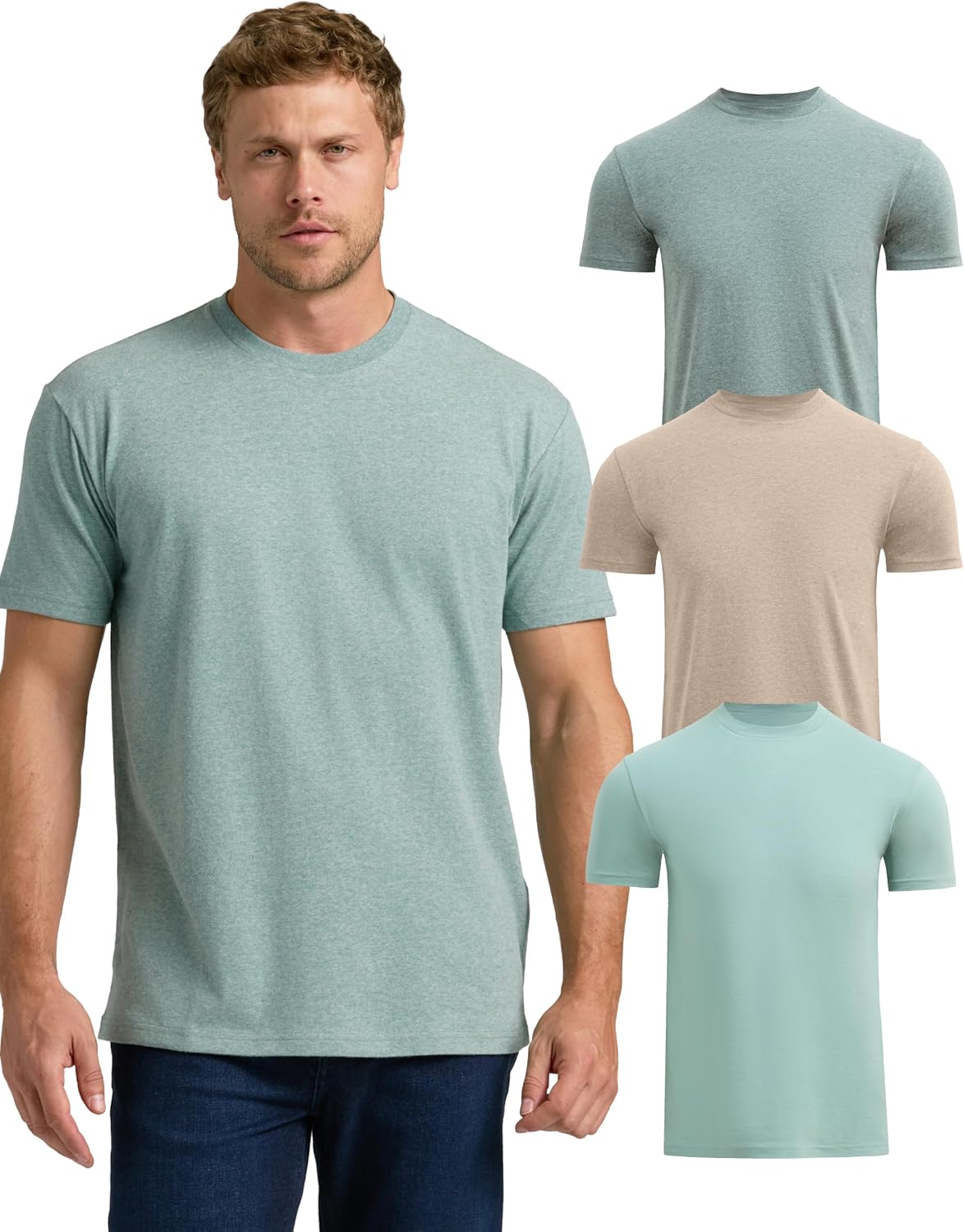 True Classic Mens T-Shirts - Short Sleeve Crew Neck Plain Novelty T Shirt for Men