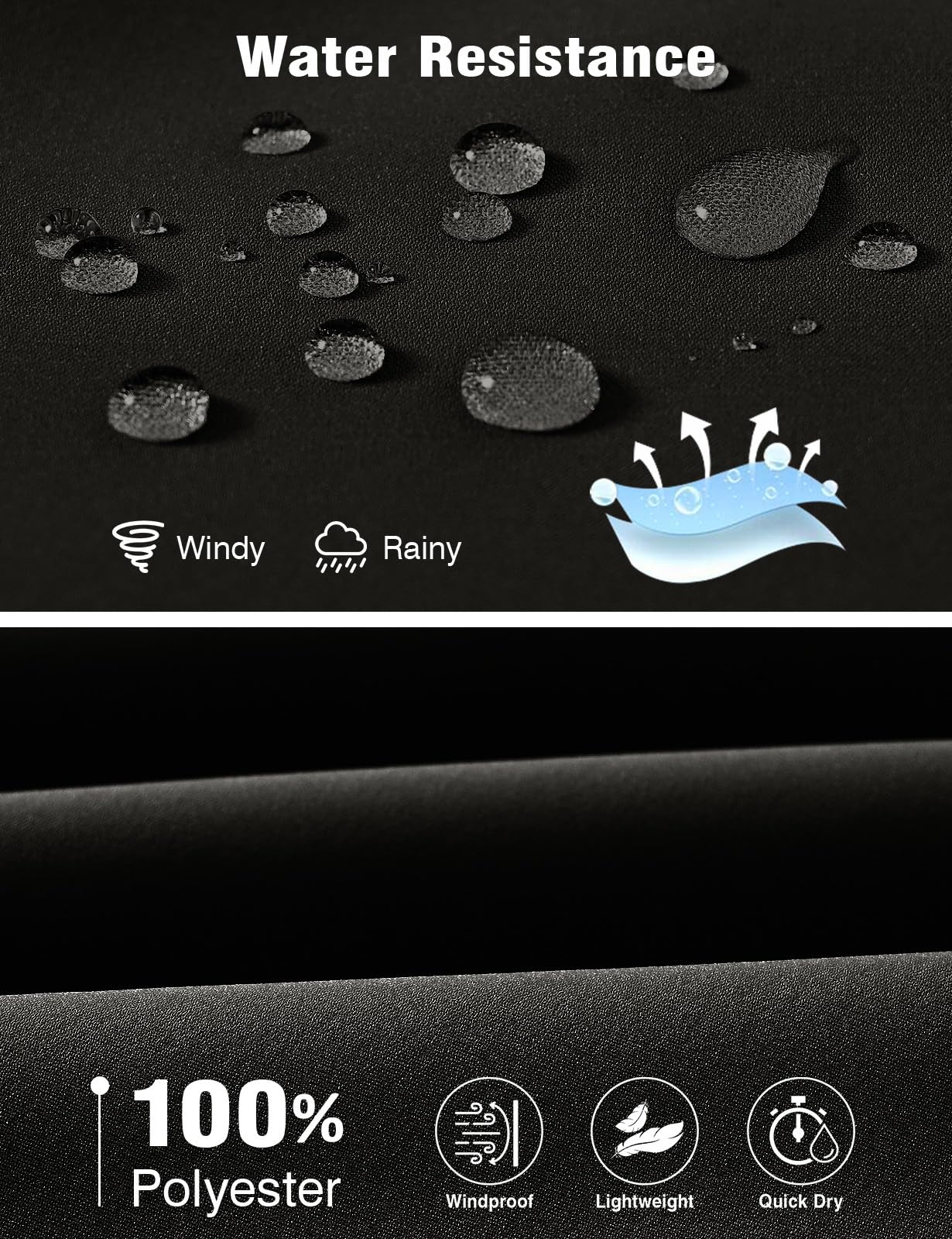 TBMPOY Men's Lightweight Jackets Casual Windbreaker Stylish Light Fall Spring Golf Work Dress Business Black M