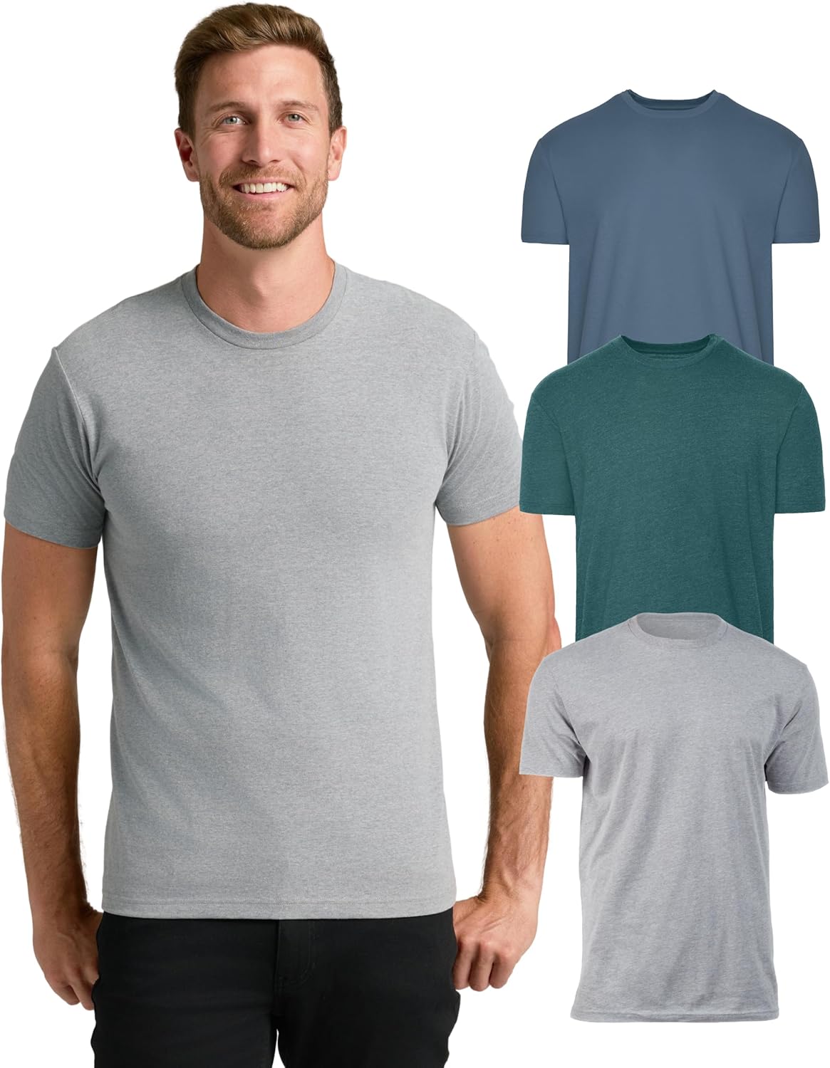 True Classic Mens T-Shirts - Short Sleeve Crew Neck Plain Novelty T Shirt for Men