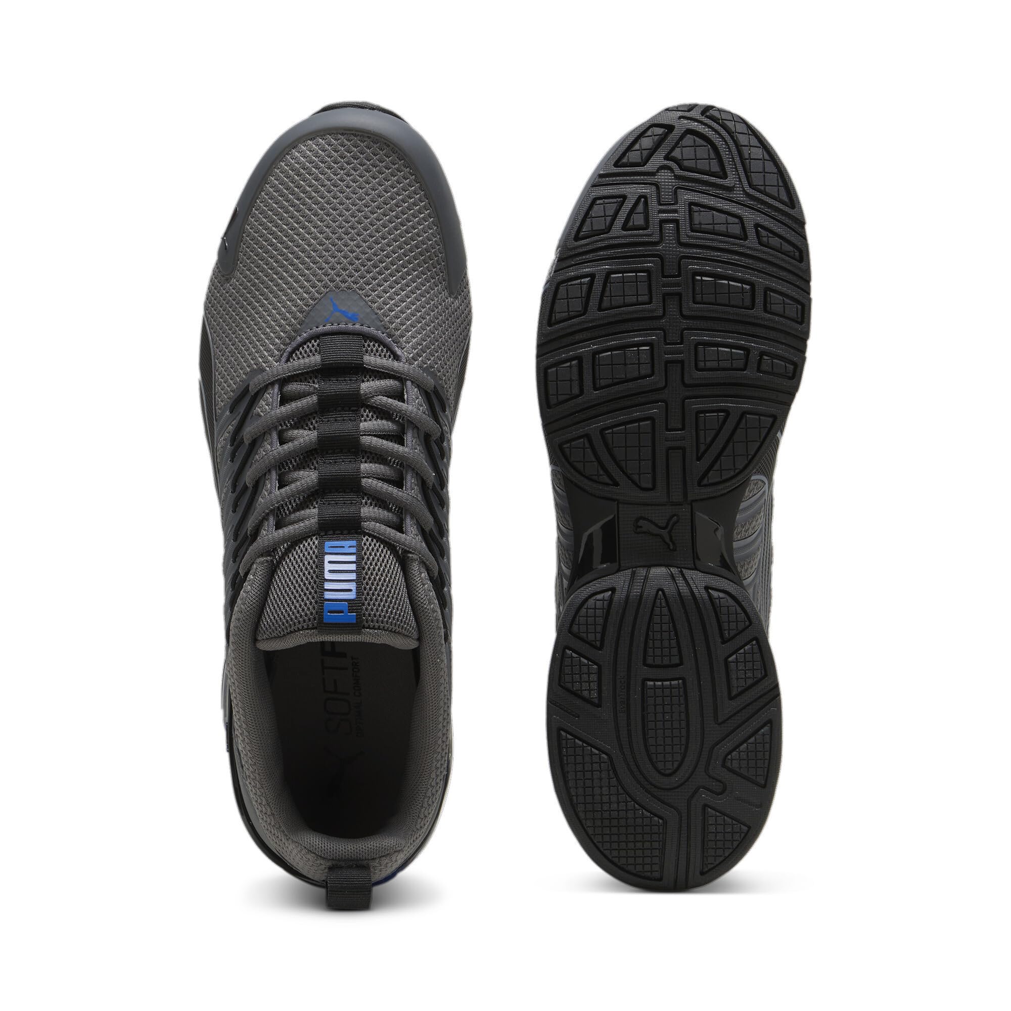 PUMA Mens Voltaic Evo Cross Trainer, Cool Dark Gray-PUMA Mens Black-Cool Cobalt, 10.5