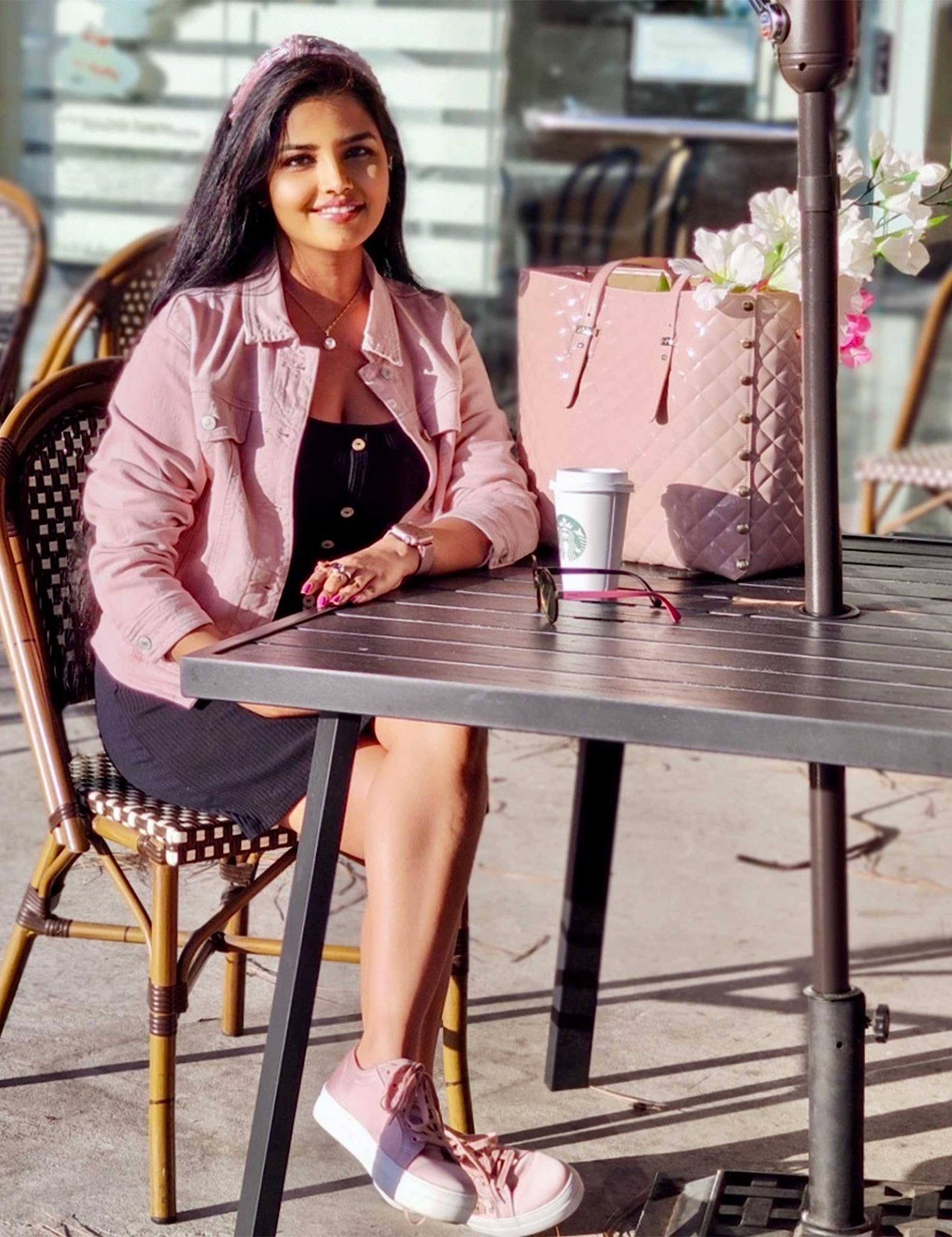 luvamia Women's Classic Casual Long Sleeves Jacket Basic Button Down Trucker Jacket Coat Womens Jean Jacket Spring Jackets For Women Pink Large Fits Size 12 / Size 14