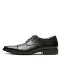 Clarks Men's Tilden Cap Oxford, Black Leather, 9.5