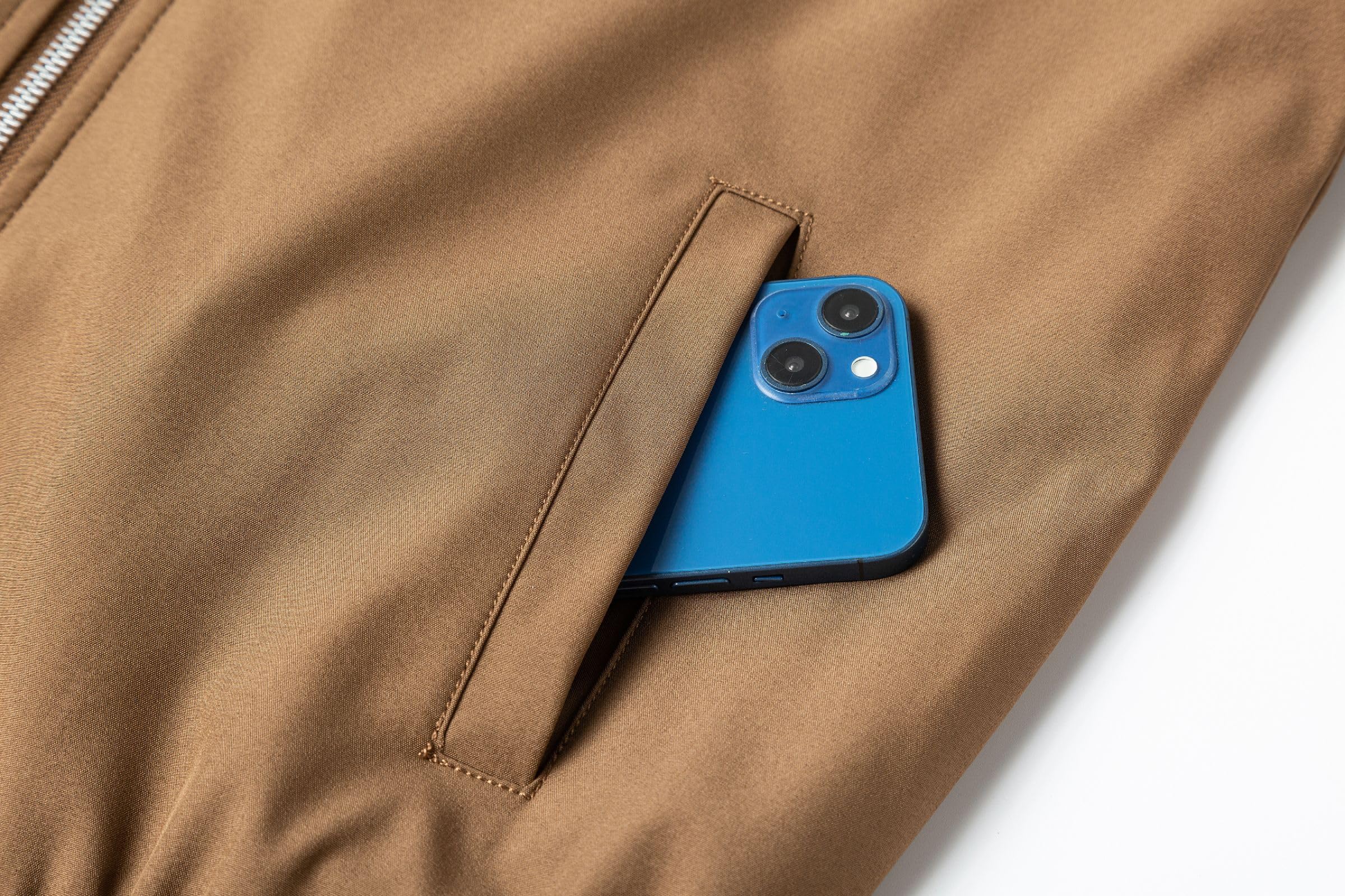 XiaoYouYu Men's Bomber Jacket Fashion Stylish Lightweight Windbreaker Spring Fall Casual Jackets for Men Coffee Large