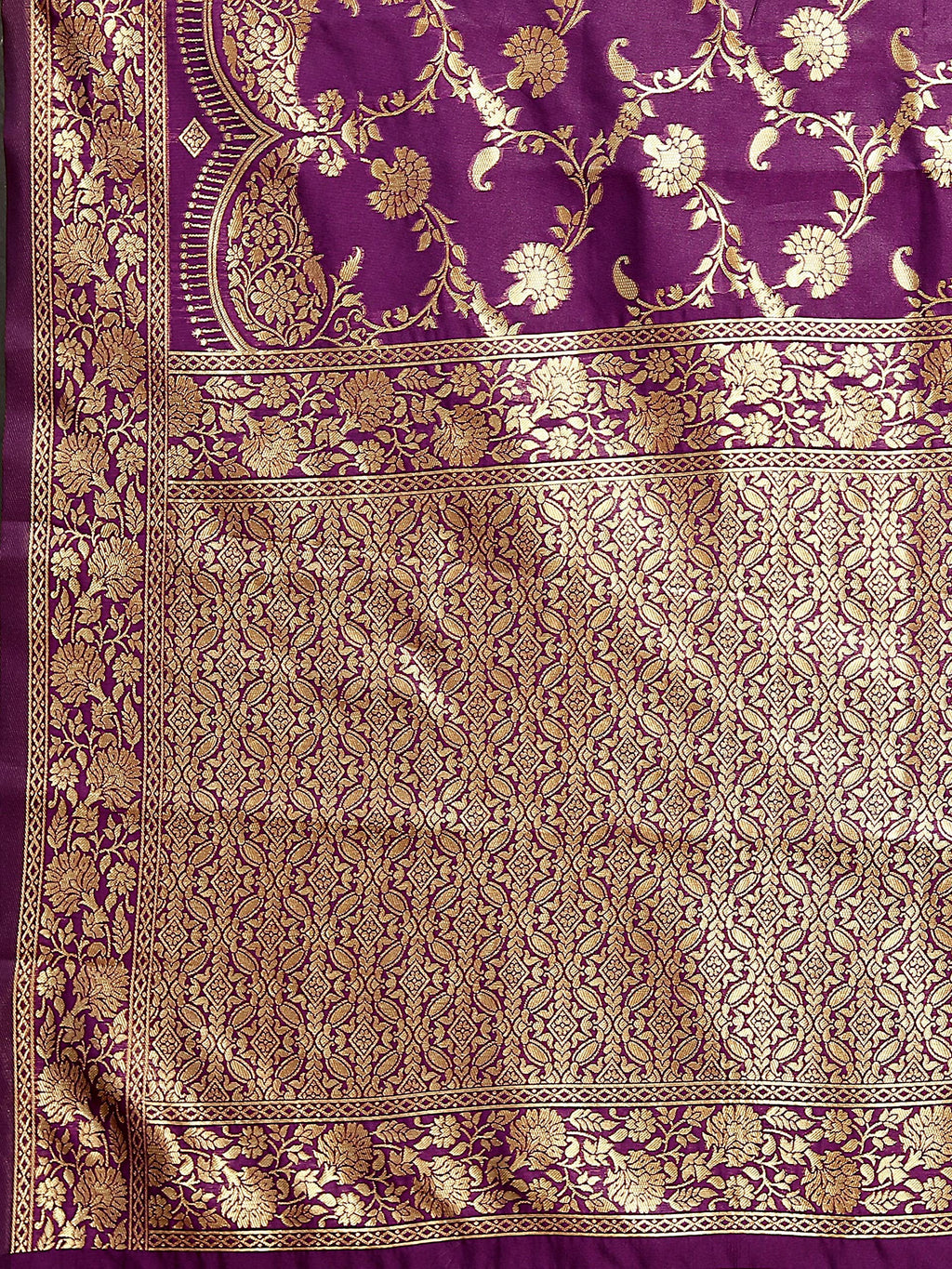 Sidhidata Women's Kanjivaram Banarasi Jacquard Silk Saree With Blouse Piece (Silk Hanuman Jamli_Jamli_Free Size)