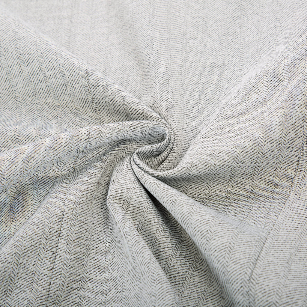 Mens Business Suit Jacket Knit Blazer Slim Fit Herringbone Sport Coat for Office Light Grey