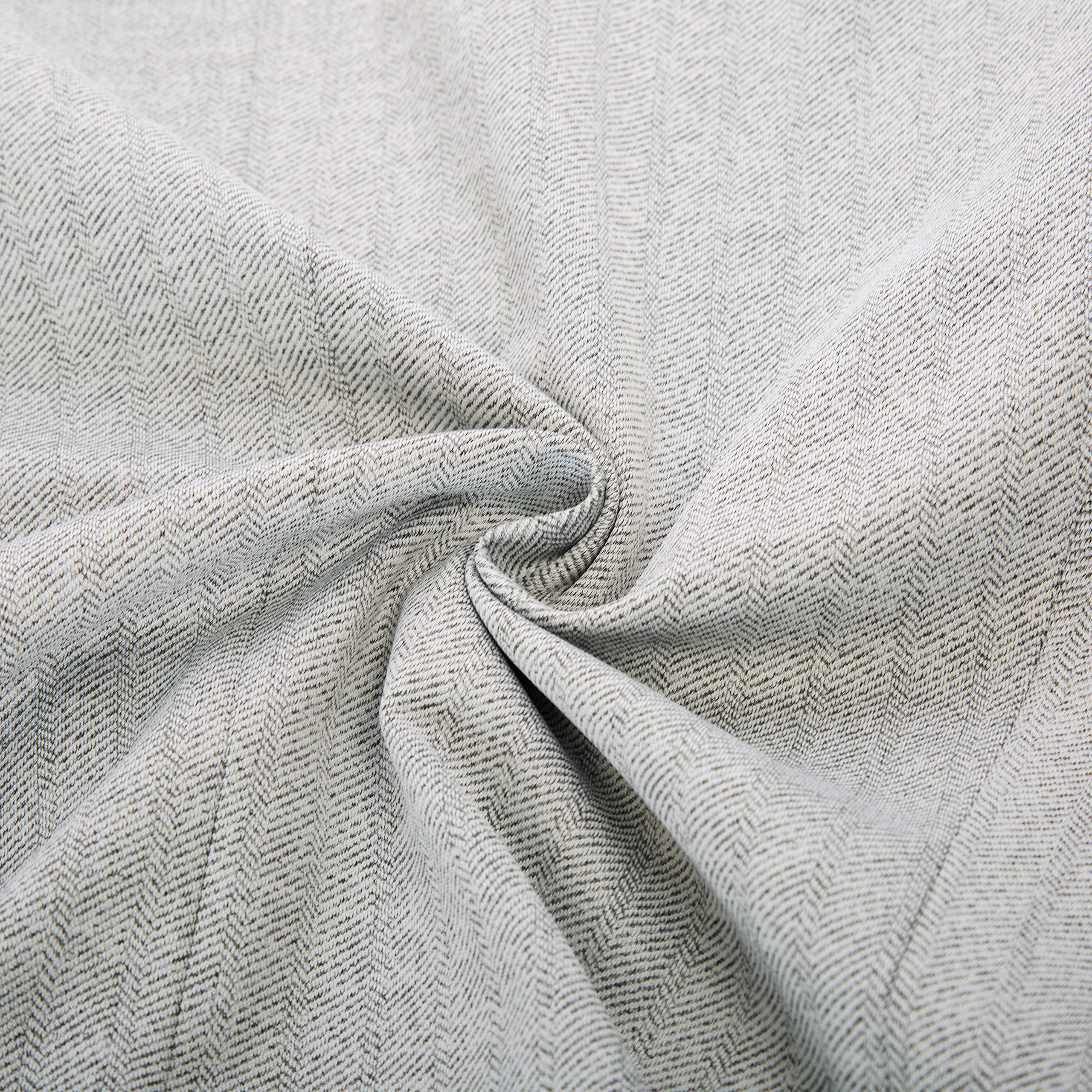 Mens Business Suit Jacket Knit Blazer Slim Fit Herringbone Sport Coat for Office Light Grey