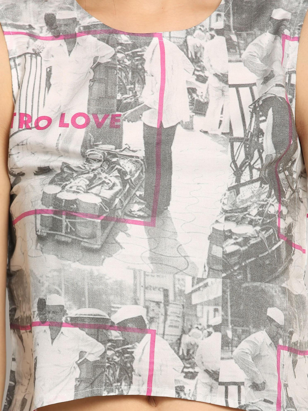 Akkriti by Pantaloons Women White Liva Printed Regular Fit Crop Top